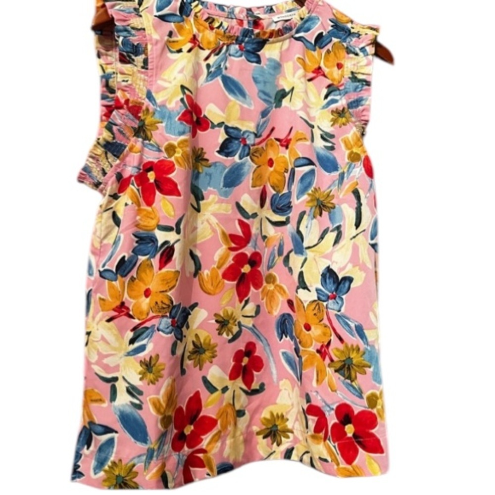 STACCATO The Julianna Floral Top Colorful Floral Ruffle Top Sz M Women - Picture 5 of 8